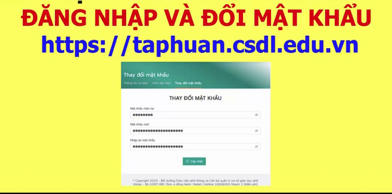 Taphuan.csdl.edu.vn đăng nhập: Tập huấn và bồi dưỡng GVPT